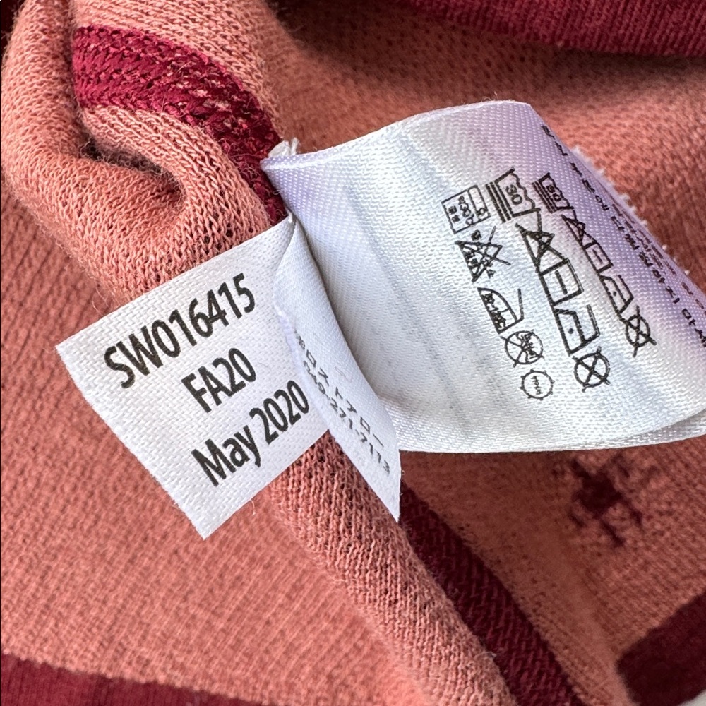 Smartwool Burgundy/Walnut 1/4 Zip-Up Intraknit 200 Base Layer size S Small - Picture 5 of 8